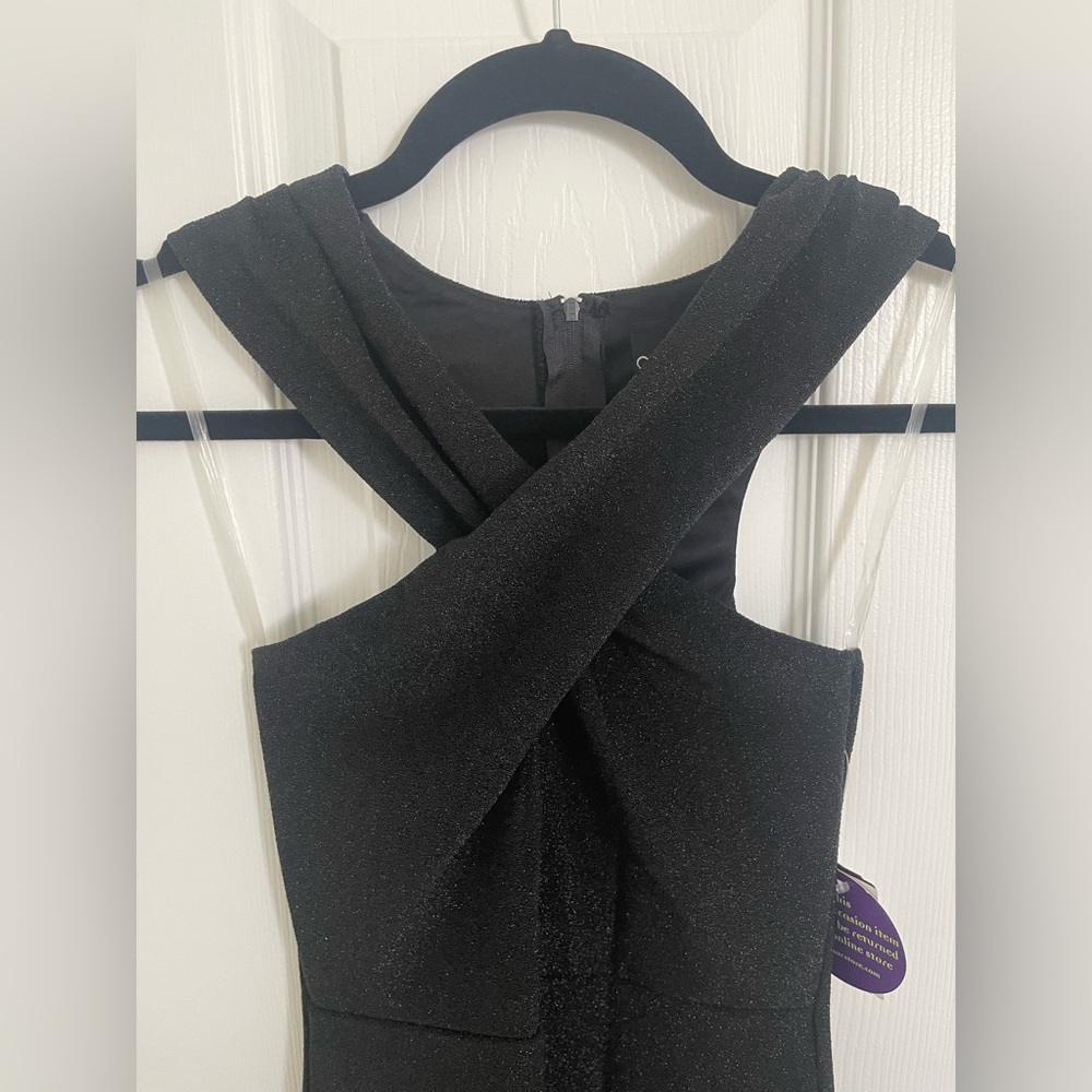 Windsor Black Cross Strap Sparkly Dress